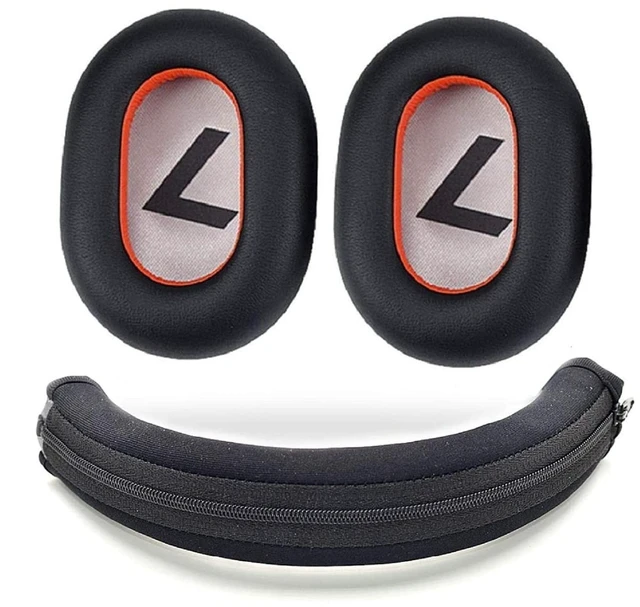 Main image of VEVER VEKEFF Replacement Ear Cushions Pad Earpads with Headband Set for Plantronics Backbeat Pro 2 Noise Cancelling Headphones, Black