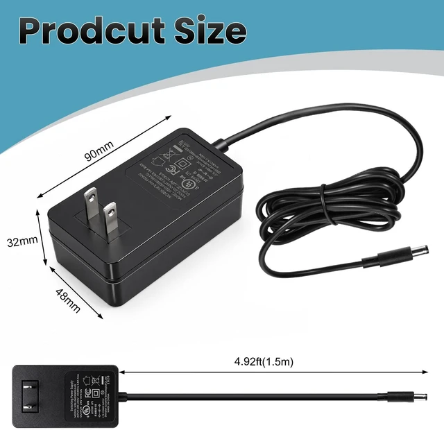 Alt view image 3 of 5 - 24V 3A Power Supply 2 Pack, UL Listed 24 Volt 72W LED Power Supply Adapter, 100-240V AC to 24V DC Converter Adapter with 5.5mm x 2.1mm DC Plug for LED Strips