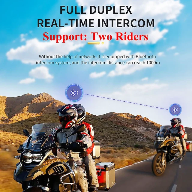 Alt view image 4 of 5 - StellarTalk Motocycle Helmet Wireless Bluetooth Headset BlueT StellarTalk-S2 IP67 Waterproof Moto Biking & Skiiing /1000M Intercom/2 in 1 Microphone/2 Riders Intercom/