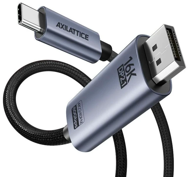 Main image of Bidirectional USB C to DisplayPort 2.1 Cable 16K@30Hz 8K@120Hz - 6.6FT