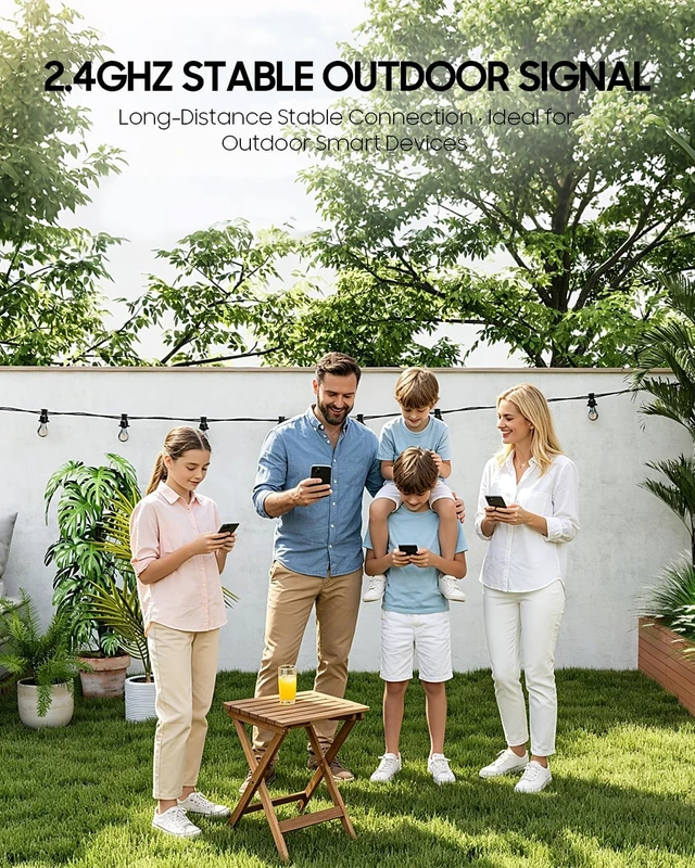 Alt view image 5 of 5 - Solar WiFi Extender Outdoor, 2.4GHz 300Mbps WiFi Repeater with 15W Solar Panel, 26000mAh Battery, IP65 Waterproof 150m Long Range Wireless Extender for Garden, Farm, Ranch, Yard