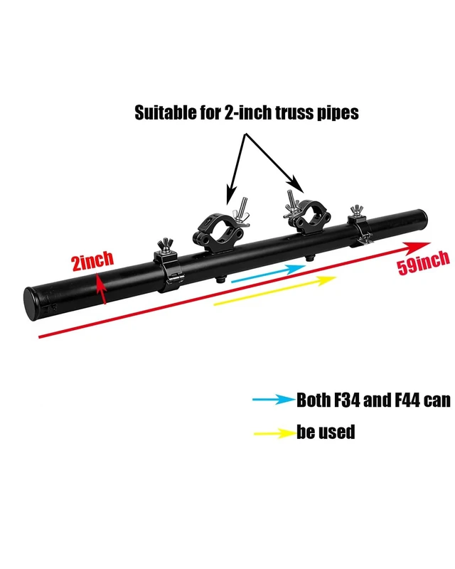 Alt view image 5 of 5 - Truss Plasma Mount Heavy-Duty Adjustable Display Bracket for Stage, Event & Studio Truss Systems Universal VESA Compatible, Supports up to 200 lbs,59.2",F34, F44 trusses are Suitable