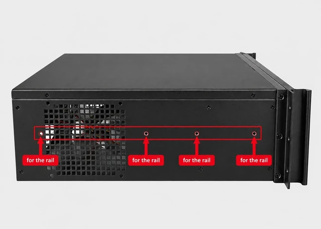 Alt view image 5 of 5 - IPCHASSIS 3U mini-itx Rackmount NAS Chassis ^^19-Inch Industrial Computer Case ^^ Server case ^^12*trayless 3.5+Fixed 1 * 3.5 or 2.5, SFX PSU