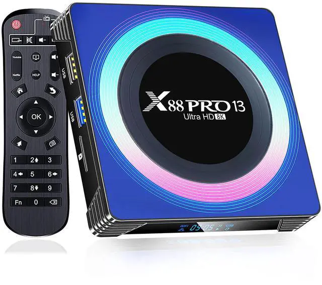 Main image of BL Android TV Box 13.0, 2025 Android TV Box 4GB RAM 32GB ROM 6K 8K Wi-Fi 6, X88PRO 13 Tv Box RK3528 Quad-Core 2.4G/5G Wi-Fi Bluetooth 5.0 USB 3.0 Smart Box