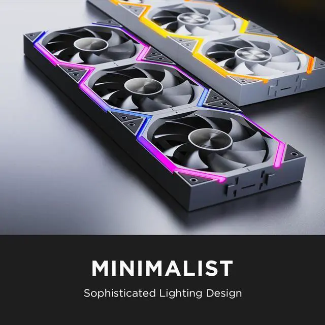 Alt view image 3 of 7 - Jungle Leopard Galaxy 120mm PC Reverse Blade Case Fans, ARGB and PWM Cooling Fan PC, Axle Core Double Ring CD Pattern Module Computer Fans, Daisy-Chain 5V RGB Fan (Black 3 Pack)