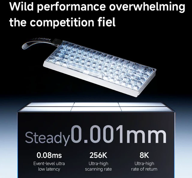 Alt view image 5 of 5 - MCHOSE ACE 68 V2 60% Mechanical Gaming Keyboard Wired Rapid Trigger Hall Effect Keyboard Magnetic Switch Hyper-Fast 8000Hz Adjustable Actuation, Hot Swap, RGB PC MAC Laptop(Black/ TTC Dragon)