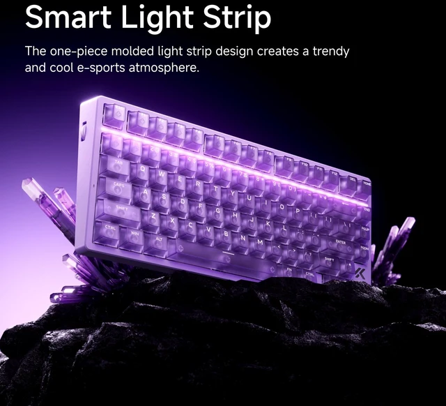 Alt view image 3 of 6 - MCHOSE ACE75 Mechanical Gaming 75Key Keyboard Wired Rapid Trigger Hall Effect Keyboard Magnetic Switch Hyper-Fast 8000Hz Adjustable Actuation, Hot Swap, RGB PC MAC Laptop(Translucent White/Huoying)