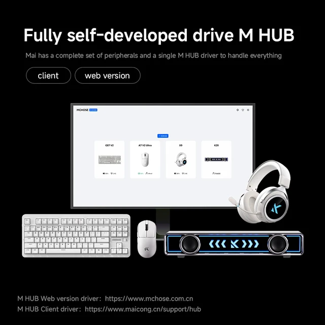 Alt view image 6 of 6 - MCHOSE G87V2 Mechanical Gaming 87Key Keyboard Wired Rapid Trigger Hall Effect Keyboard Magnetic Switch Hyper-Fast 8000Hz Adjustable Actuation, Hot Swap, RGB PC MAC Laptop(Black Gradient Contour/FGAV3)