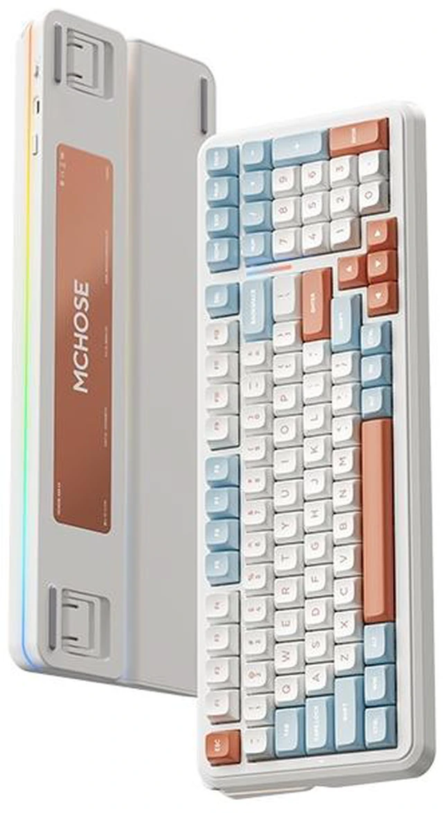 Main image of MCHOSE K99V3 99% Mechanical Gaming Keyboard Wired Rapid Trigger Hall Effect Keyboard Magnetic Switch Hyper-Fast 8000Hz Adjustable Actuation, Hot Swap, RGB PC MAC Laptop(Sky Orange/ICA)