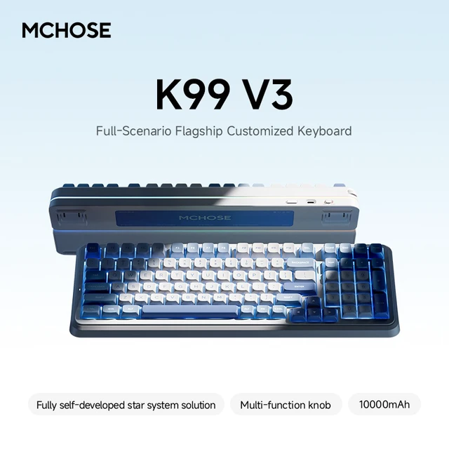 Alt view image 3 of 7 - MCHOSE K99V3 99% Mechanical Gaming Keyboard Wired Rapid Trigger Hall Effect Keyboard Magnetic Switch Hyper-Fast 8000Hz Adjustable Actuation, Hot Swap, RGB PC MAC Laptop(Gradient Pink/ICA)