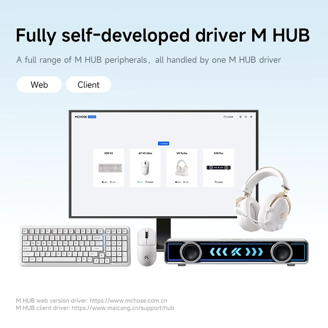 Alt view image 7 of 7 - MCHOSE K99V3 99% Mechanical Gaming Keyboard Wired Rapid Trigger Hall Effect Keyboard Magnetic Switch Hyper-Fast 8000Hz Adjustable Actuation, Hot Swap, RGB PC MAC Laptop(Gradient Pink/ICA)