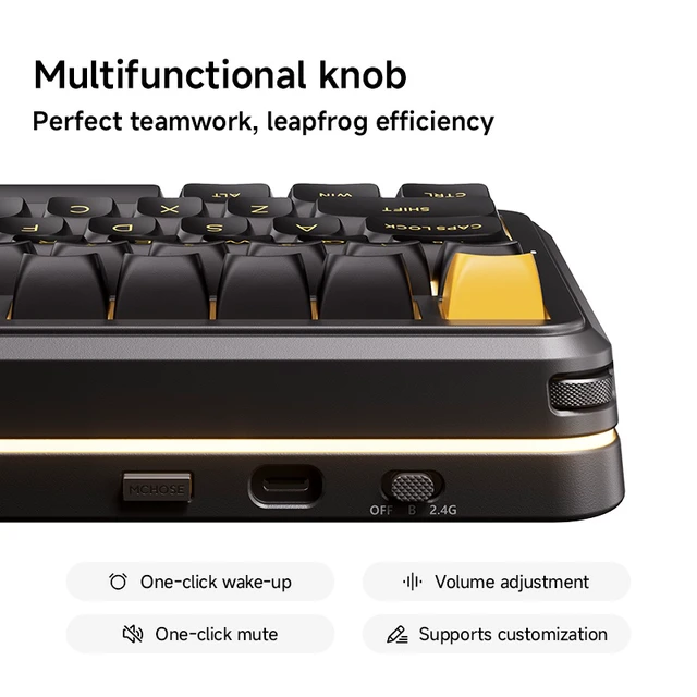 Alt view image 5 of 7 - MCHOSE K99V3 99% Mechanical Gaming Keyboard Wired Rapid Trigger Hall Effect Keyboard Magnetic Switch Hyper-Fast 8000Hz Adjustable Actuation, Hot Swap, RGB PC MAC Laptop(Gradient Pink/ICA)