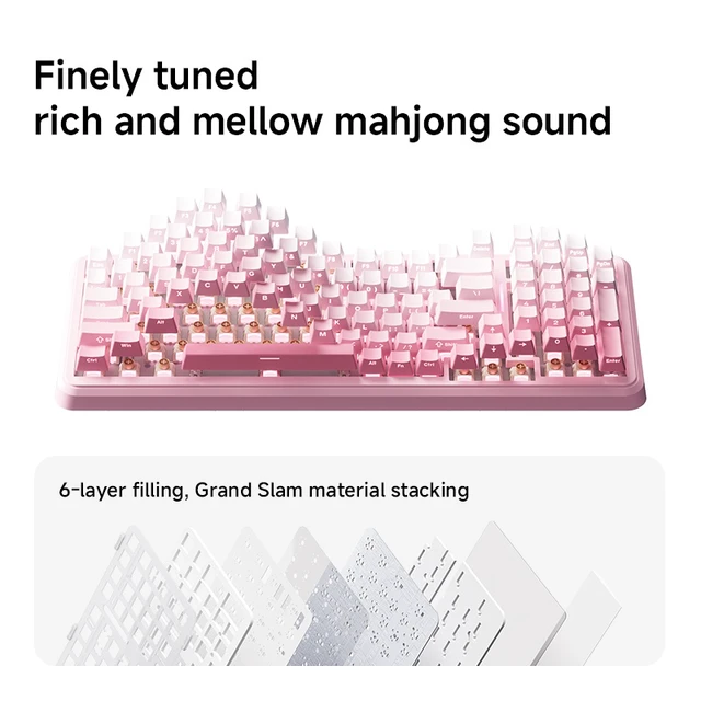 Alt view image 6 of 7 - MCHOSE K99V3 99% Mechanical Gaming Keyboard Wired Rapid Trigger Hall Effect Keyboard Magnetic Switch Hyper-Fast 8000Hz Adjustable Actuation, Hot Swap, RGB PC MAC Laptop(Gradient Pink/ICA)