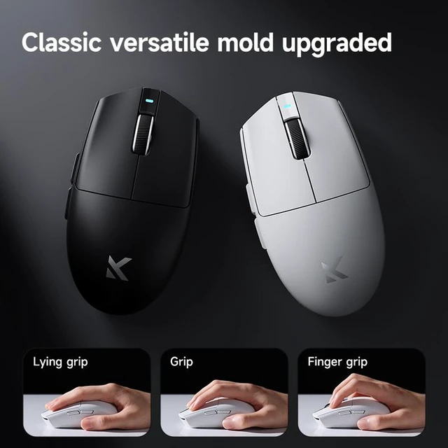 Alt view image 3 of 6 - MCHOSE Wireless A5V3 Gaming Mouse, Ultra-Fast Performance, Ultra Lightweight (59g), Customizable Click Haptics, USB-C charging, for PC/Mac/Laptop(White)
