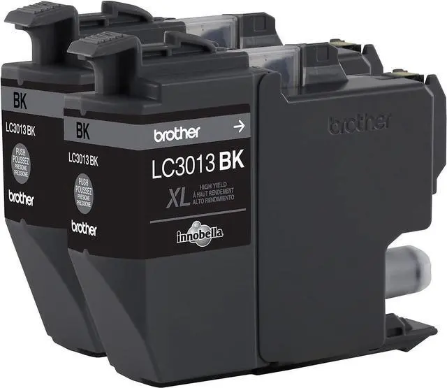 Alt view image 3 of 7 - Brother Genuine LC30132PKS 2-Pack High Yield Black Ink Cartridges, Page Yield Up to 400 Pages/Cartridge, LC3013