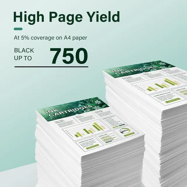 Alt view image 3 of 7 - 63 63XL Black Ink Cartridge Remanufactured Replacement for HP Ink 63 XL for HP Envy 4520 Officejet 3830 4650 5255 5258 5200 4655 4512 Deskjet 1112 3630 Printer 2-Pack