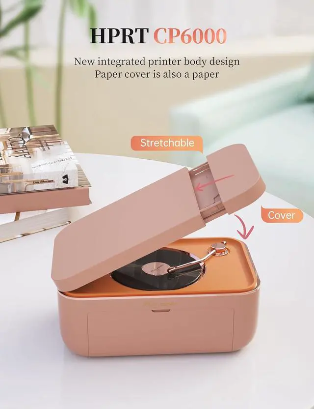 Alt view image 6 of 6 - HPRT Photo Printer 4x6,+20 Sheets&1Ribbon Pink, Audio Function Wi-Fi Wireless Photo Printers, Portable Instant Picture Printer for iPhone, Android, Thermal Dye-Sublimation, AR Video Printing