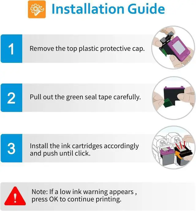 Alt view image 5 of 7 - 68XL 68 Ink Cartridges for Envy 6555e Envy 6155e,Black&Tri-Color 2-Pack, Remanufactured HP68 HP68XL, Works for Envy 6100e 6155e 6152e Envy 6500e 6555e 6552e 6558e,replacement for HP68 HP68XL 2-Pack