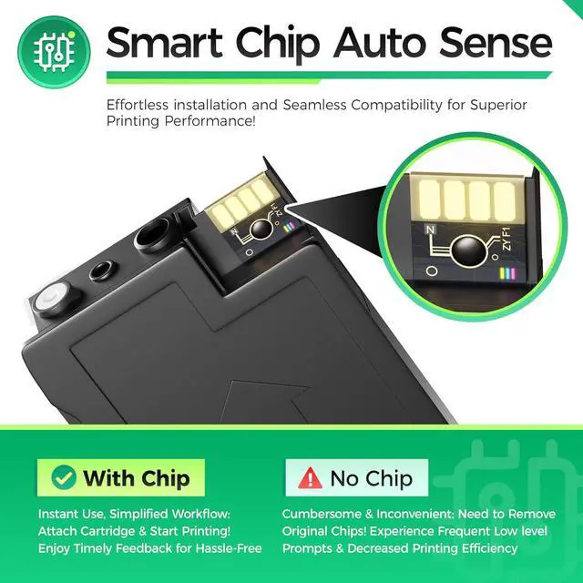 Alt view image 4 of 7 - 936e 936XL High Yield Ink Cartridges with Chip Combo 4-Pack Replacement for HP 936 936e Ink Works with HP OfficeJet Pro 9125e 9135e 9110b 9128e 9130b 9122e 9120e Wide Format 9730e Printers Black Color