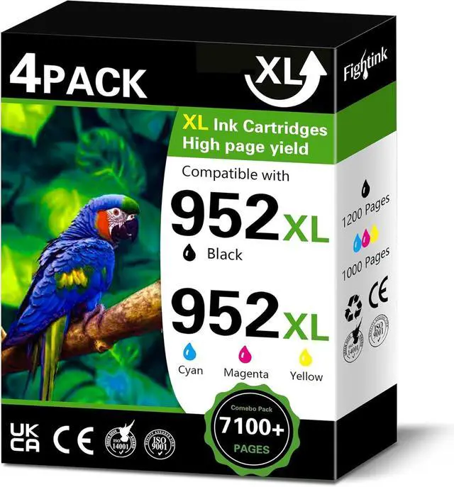 Main image of 952 952XL Ink Cartridges Black Color Compatible for HP 952XL Ink Cartridges Combo Pack Compatible for HP 952XL 952 XL fit for Officejet Pro 8710 7740 8720 8210 8715 8740 8725 8702 8703,4 Pack