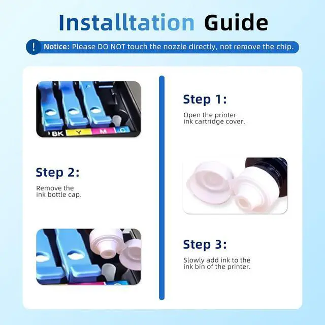 Alt view image 5 of 7 - 31 32XL Ink Bottle Set High Yield Ink Refills Replacement for HP 31 32XL Ink Bottles Set Compatible with HP Smart Tank Ink 5101 7602 6001 5000 7001 5102 5103 7301 ( Black Cyan Magenta Yellow 5 Pack)