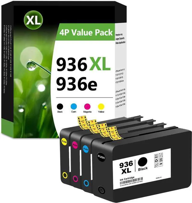 Main image of 936XL 936e Ink Cartridges Combo Pack High Yield Replacement for HP 936 936XL 936e Combo Pack Compatible with OfficeJet Pro 9125e 9120e 9730e 9130 9135e 9122e 9128e 9110b 9120b 9130b 9130e Printers
