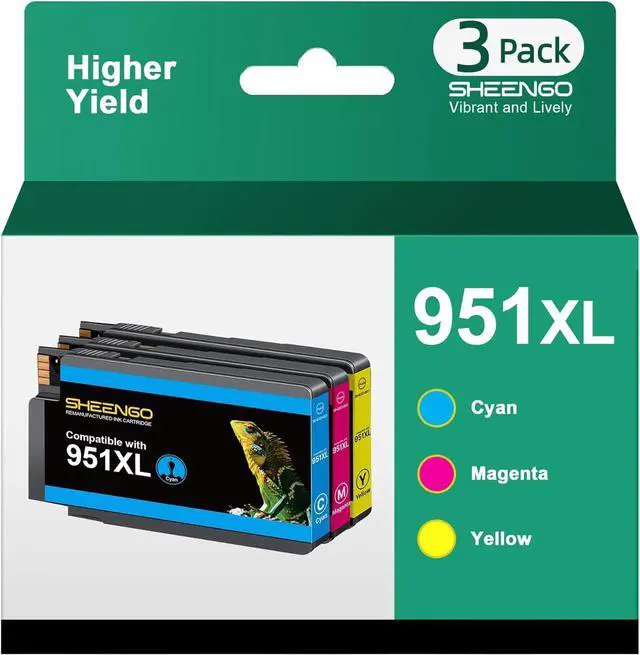 Main image of 951XL Ink Cartridges Combo Pack Compatible for HP 951 951XL Ink Cartridges for HP Printers to Use with OfficeJet Pro 8600 8620 8610 8615 8100 8630 8660 276DW 251DW Printer (3-Pack 951XL Ink)