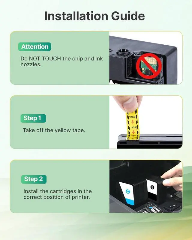 Alt view image 4 of 7 - 951XL Ink Cartridges Combo Pack Compatible for HP 951 951XL Ink Cartridges for HP Printers to Use with OfficeJet Pro 8600 8620 8610 8615 8100 8630 8660 276DW 251DW Printer (3-Pack 951XL Ink)