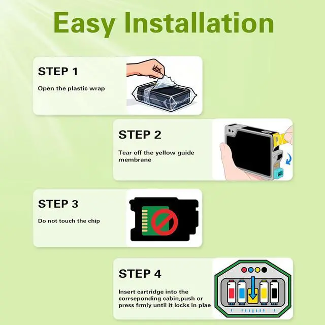 Alt view image 5 of 6 - 932XL 933XL Ink cartridges Combo Pack Compatible for HP 932XL 933XL 932 and 933 Ink cartridges Work Well for HP OfficeJet 6100 6600 6700 7110 7510 7612 7610 Printers (4 Pack)
