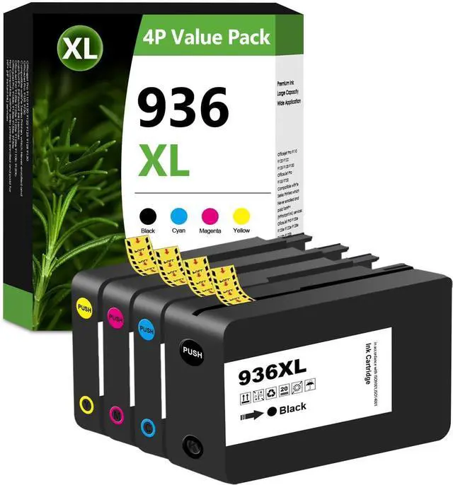 Main image of 936e 936xl Ink Replacement for hp 936 Ink cartridges Combo Pack 936 XL 936 e Compatible with OfficeJet Pro 9120e 9125e 9122e 9128e 9110b 9120b 9130b 9130e 9135e 9730e Printers (BK C M Y