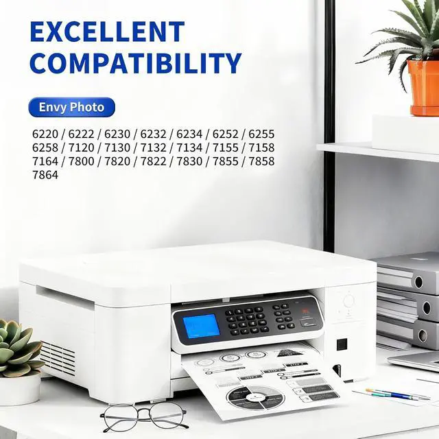 Alt view image 2 of 7 - 64XL Ink Cartridge Combo Pack Compatible Replacement for HP64XL HP64 64 XL Works with Envy Photo 6220 6222 6230 6232 6234 6252 6255 (3 Pack, Black Tri-Color)