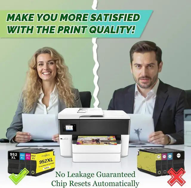 Alt view image 6 of 6 - 952XL High-Yield Ink Cartridges (4-Pack, Black/Cyan/Magenta/Yellow) - Compatible Ink Replacement for HP OfficeJet Pro 7740 8210 8216 8218 8710 8715 8716 8717 8719 8720 8725 Printer