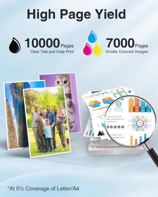 Alt view image 3 of 7 - 972X Ink Cartridges Compatible Replacement for HP 972 972A 972X, High Yield Use for HP PageWide Pro 477dw 477dn 577dw 452dw 452dn 577z 552dw 552dn P55250dw Printer(4 Pack, BK/C/M/Y)