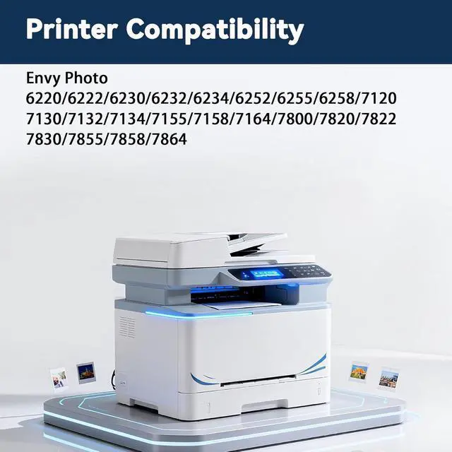 Alt view image 2 of 6 - 64XL Ink Cartridge Compatible for HP 64XL Ink Replacement for 6220 6222 6230 6232 6234 6252 6255 6258 7120 7130 7132 7134 7158 7164 7800 7820 7822 7830 7855 7864 Printer.(2Black 1Tri-Color, 3-Pack)