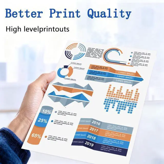 Alt view image 4 of 6 - 64XL Ink Cartridge Compatible for HP 64XL Ink Replacement for 6220 6222 6230 6232 6234 6252 6255 6258 7120 7130 7132 7134 7158 7164 7800 7820 7822 7830 7855 7864 Printer.(2Black 1Tri-Color, 3-Pack)