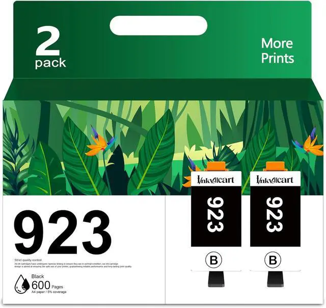 Main image of 923 Ink Cartridges Replacement for HP 923 Black Ink Cartridges for OfficeJet Pro 8124 8125 8130 8132 8134 8135 8130 8139 8138 8122 8120 (2-Pack)