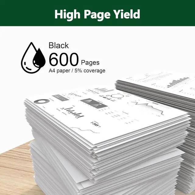 Alt view image 3 of 7 - 923 Ink Cartridges Replacement for HP 923 Black Ink Cartridges for OfficeJet Pro 8124 8125 8130 8132 8134 8135 8130 8139 8138 8122 8120 (2-Pack)