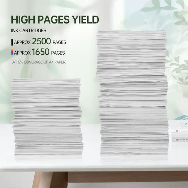 Alt view image 4 of 6 - with Chip 936 936e Ink Cartridge Combo 5-Pack for Compatible HP 936XL Ink Works for OfficeJet 9120e OfficeJet Pro 9125e 9128e 9135e 9122e 9110b 9130b Wide Format 9730e Printers(2*BK 1*C 1*M 1*Y)