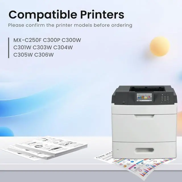 Alt view image 2 of 6 - GREENBOX Compatible High Yield MX-C30NT Toner Cartridge Replacement for Sharp MX-C30NT MX-C30NT-B MX-C30NT-C MX-C30NT-M MX-C30NT-Y Toner for MX-C250 C300P C300W C301W C303W Printer (4 Pack)