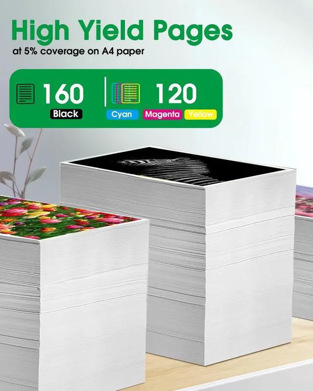 Alt view image 3 of 6 - 68 Ink Cartridges Combo 2-Pack Black Tri-Color Replacement for HP 68 68e Ink Compatible with HP Envy 6152e 6155e 6552e 6555e 6558e Printer 6100e 6500e All-in-One Inkjet Copy 6L6S2TN