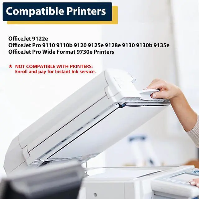 Alt view image 2 of 6 - 936e Ink Cartridges (with Chip) 4 Pack High Capacity Compatible for HP 936 936e Ink Cartridge for OfficeJet Pro 9125e 9135e 9110b 9128e 9130b 9122e Wide Format 9730e Printer (BK/C/M/Y, Not OEM)