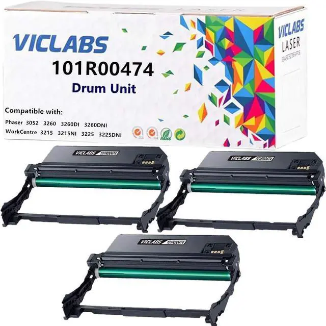 Compatible Phaser 3260 3215 Drum Unit Replacement for Xerox 101R00474 3215 Drum for use in Xerox WorkCentre 3215 3225 3225DNI Phaser 3052 3260 3260DNI Toner Cartridge-High Yield 10,000 Pages