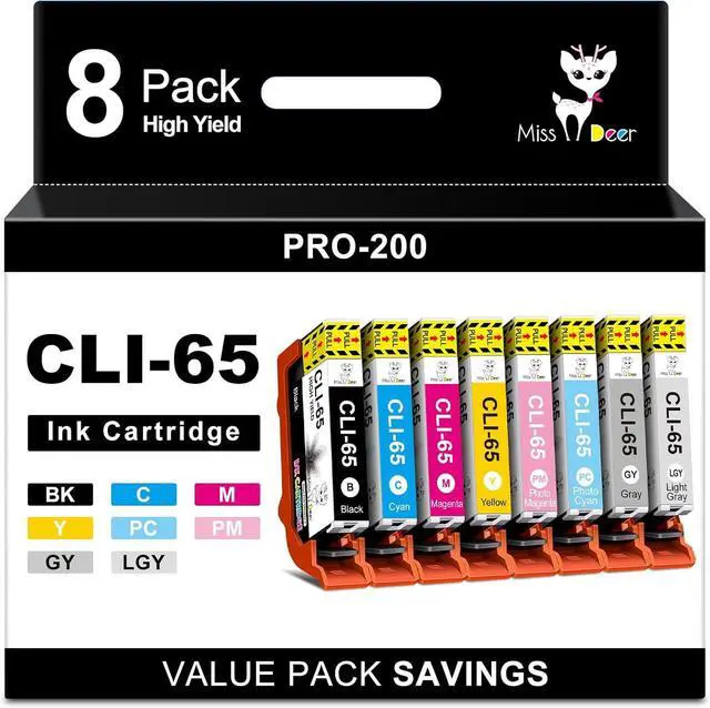Main image of Miss Deer CLI-65 Ink Cartridges High Yield for Canon 65 Ink