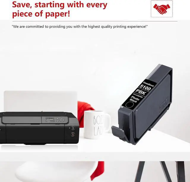 Alt view image 3 of 6 - PFI-5100 Ink Cartridges - High Capacity Replacements for Canon imagePROGRAF PRO-310 Printer (Photo Black)