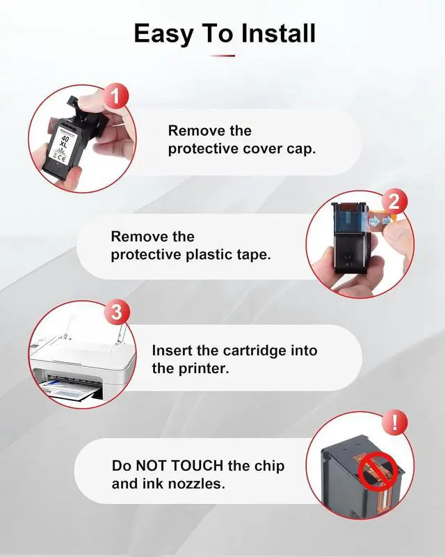 Alt view image 7 of 7 - PG-40 CL-41 Ink Cartridges High Yield Replacement for Canon 40 41 Ink MX310 MP140 MP170 MP180 MP190 MP210 iP1600 iP2600 FAX-JX200 Printer (Black, Tri-Color, 2 Pack)