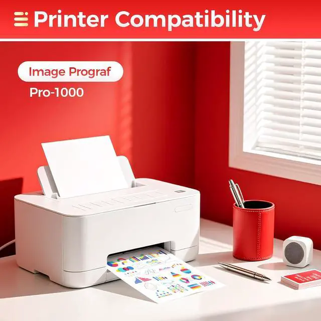 Alt view image 2 of 6 - PFI-1000 Ink Tank set 12-Pack 80ml High Capacity with Chip Replacement for Canon PFI-1000 PFI1000 Ink Cartridges Compatible for Canon ImagePROGRAF PRO-1000 Printer Photographic Inkjet Color Twelve Ink