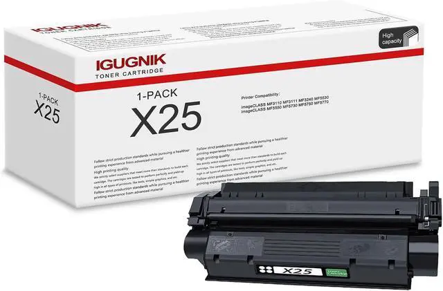 Main image of 1 Pack X25 Black Toner Cartridge Replacement for Canon X25 Work with imageCLASS MF3110 MF3111 MF3240 MF5530 MF5550 MF5730 MF5750 MF5770