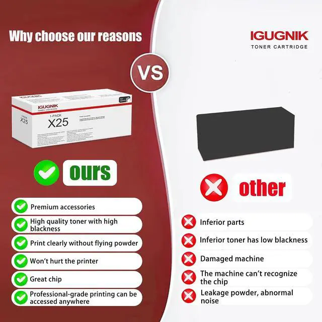 Alt view image 5 of 6 - 1 Pack X25 Black Toner Cartridge Replacement for Canon X25 Work with imageCLASS MF3110 MF3111 MF3240 MF5530 MF5550 MF5730 MF5750 MF5770