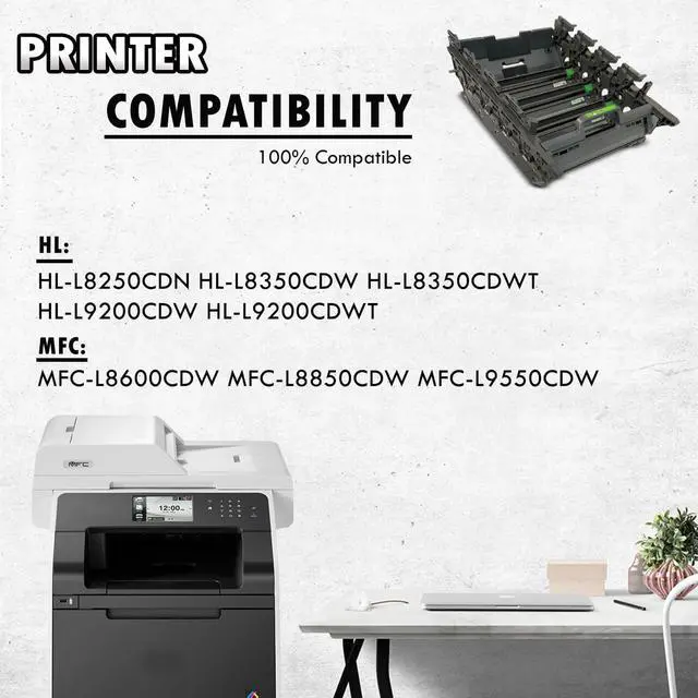 Alt view image 6 of 7 - Inkfirst Compatible Drum Unit Replacment for Brother DR-331CL DR331CL Drum MFC-L8600CDW MFC-L8850CDW MFC-L9550CDW HL-L8250CDN HL-L8350CDW HL-L8350CDWT HL-L9200CDW HL-L9200CDWT
