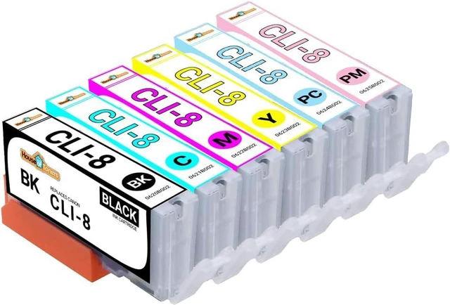 Alt view image 2 of 4 - Houseoftoners Remanufactured for Canon CLI-8 Ink Cartridge High Yield Replacement for CLI-8 Pixma MP960, MP970, Pro9000, MP950, iP6700D, iP6600D - 6 Pack (Multi)